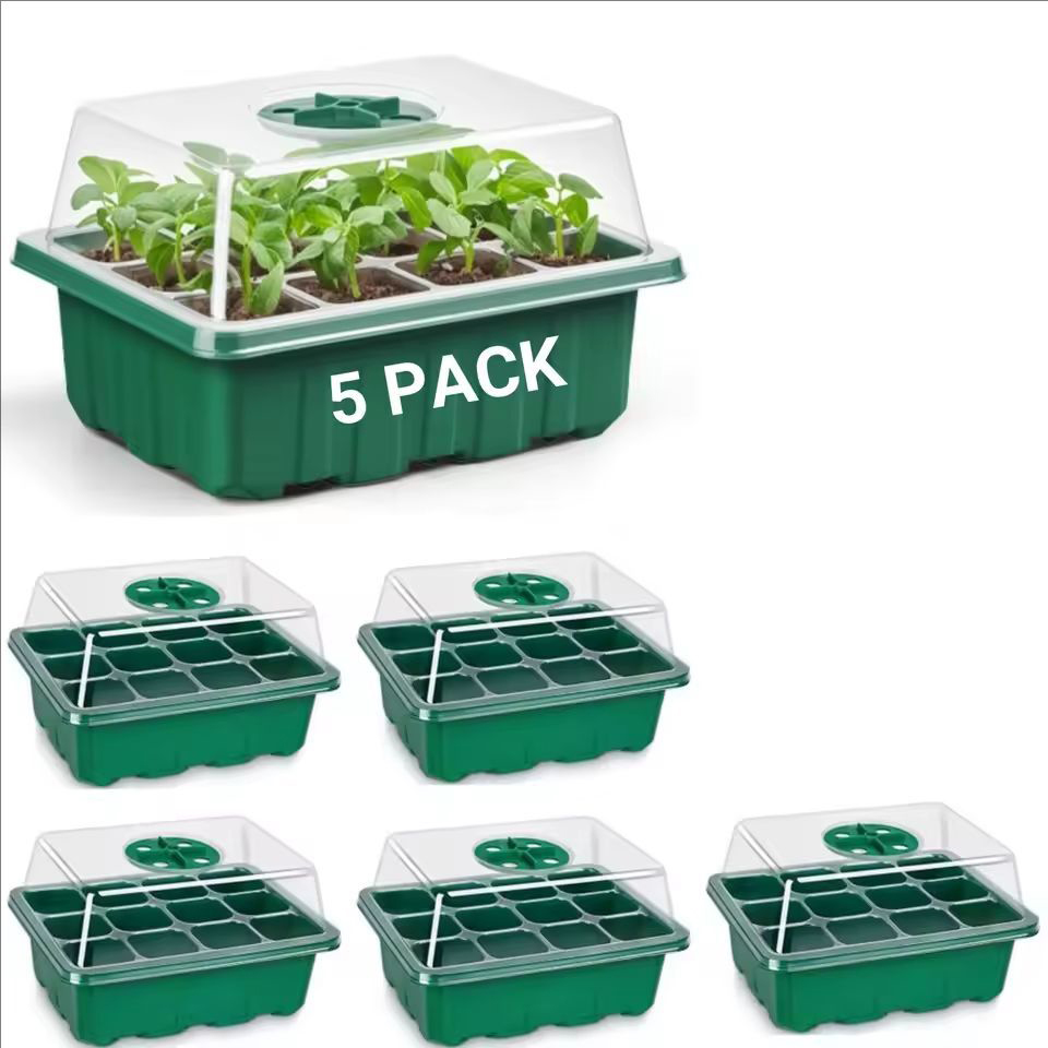 10pcs/5pcs Seedling Trays Seed - Dome Propagation Kit recension och pris